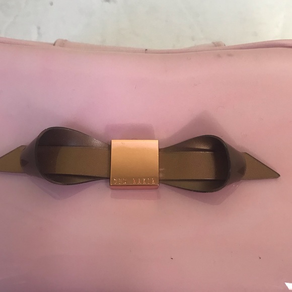 Ted Baker London Bow Jewellery Case Travel Makeup Organizer Rose Gold Pink Train - Picture 12 of 15